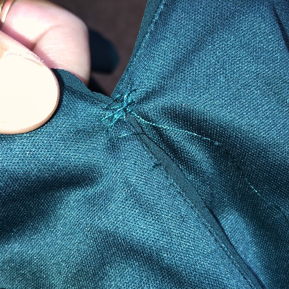 Lulus bridesmaids Thoughts of Hue Emerald Green Surplice Maxi Dress medium - Picture 12 of 14